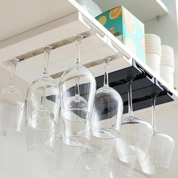 Cabide de Taças de Vinho em Vidro - Suporte Invertido para Bar, Cozinha e Restaurante Imagem de Cabide de Taças de Vinho em Vidro - Suporte Invertido para Bar, Cozinha e Restaurante