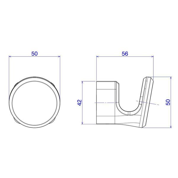 Imagem de Cabide Deca Youbr Dourado - 50x50x56mm