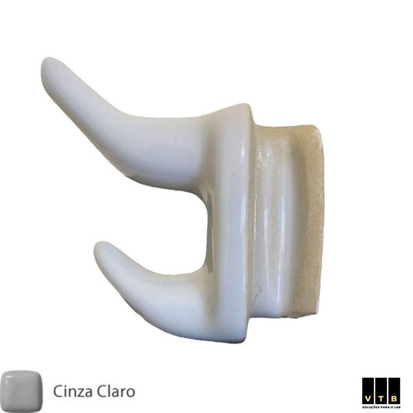 Cabide Duplo Cinza Claro Embutir Para Banheiro Icasa Imagem de Cabide Duplo Cinza Claro Embutir Para Banheiro Icasa