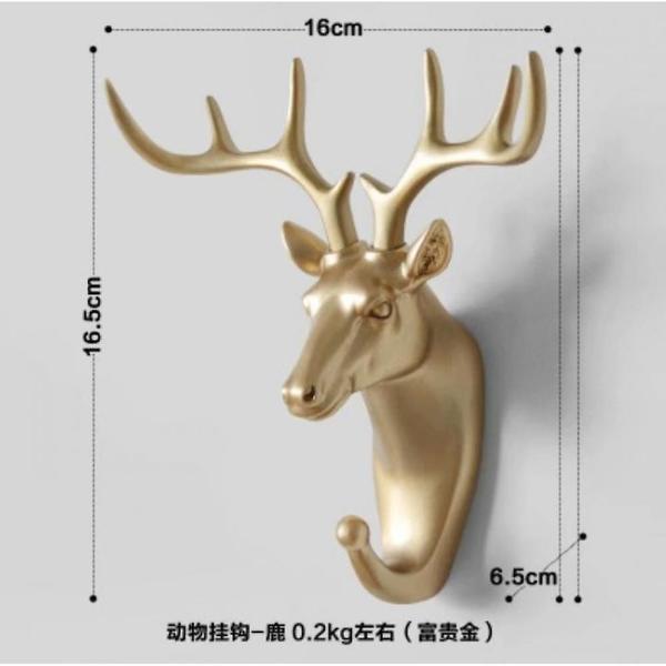 Cabide e toalheiro de parede Hook Key Golden Deer - Wokex Imagem de Cabide e toalheiro de parede Hook Key Golden Deer