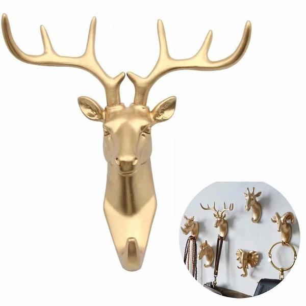 Cabide e toalheiro de parede Hook Key Golden Deer - Wokex Imagem de Cabide e toalheiro de parede Hook Key Golden Deer