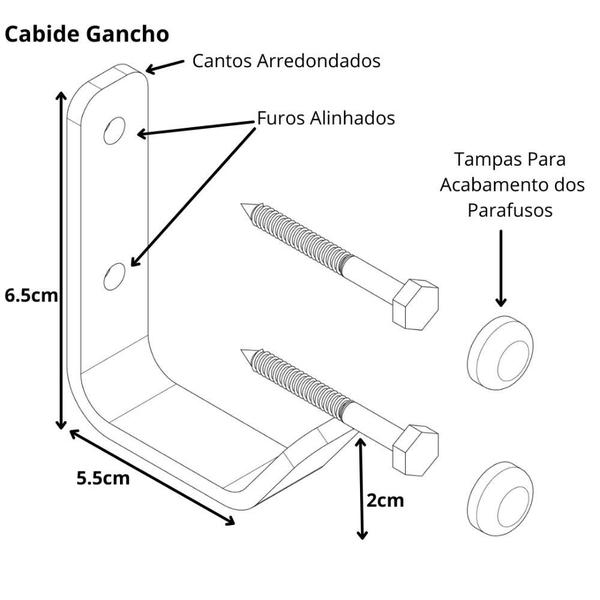 Imagem de Cabide Gancho De Parede Preto Fosco Para Toalha Plus