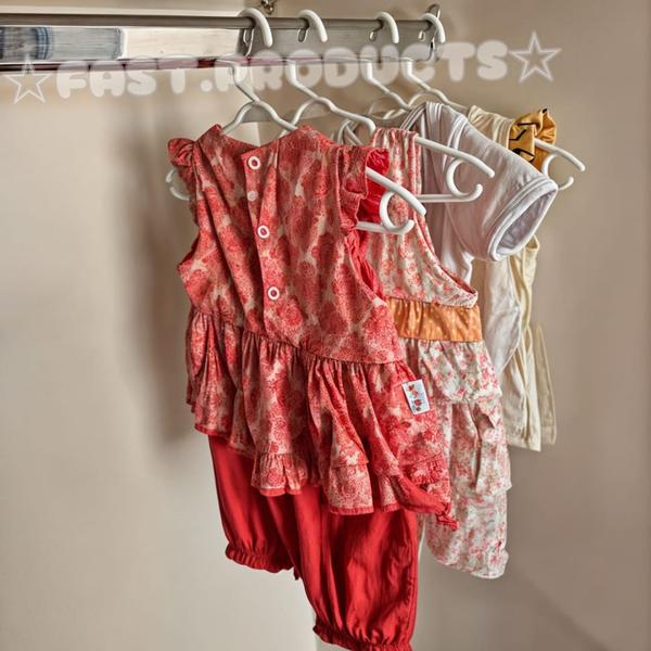 Cabide infantil 50 unidades rosa baby + surpresa. - J.F Industria Imagem de Cabide infantil 50 unidades rosa baby + surpresa.