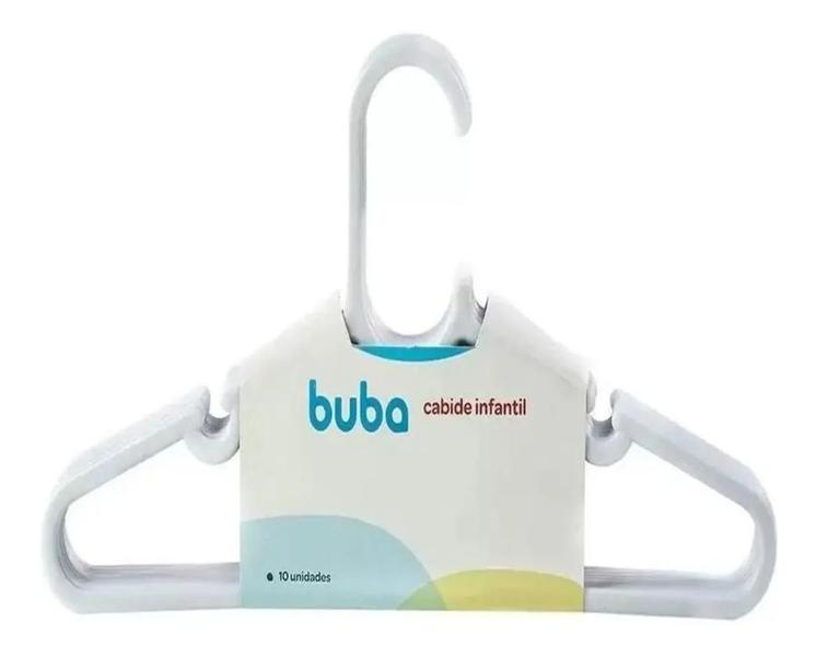 Imagem de Cabide Infantil Kit Com 10 Unidades - Branco - Buba