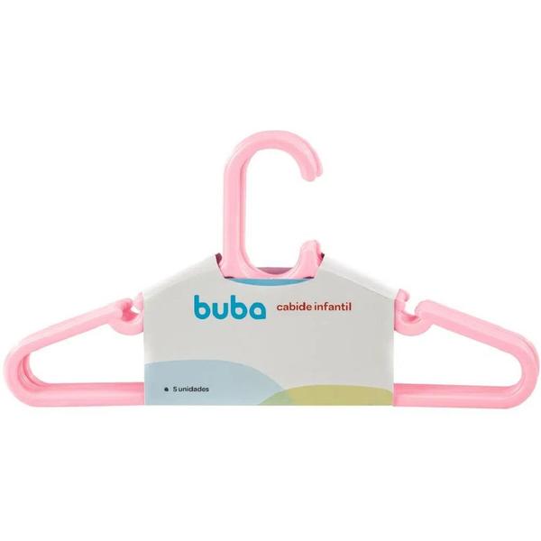 Imagem de Cabide Infantil Kit Com 5 Unidades Rosa 14191 Buba