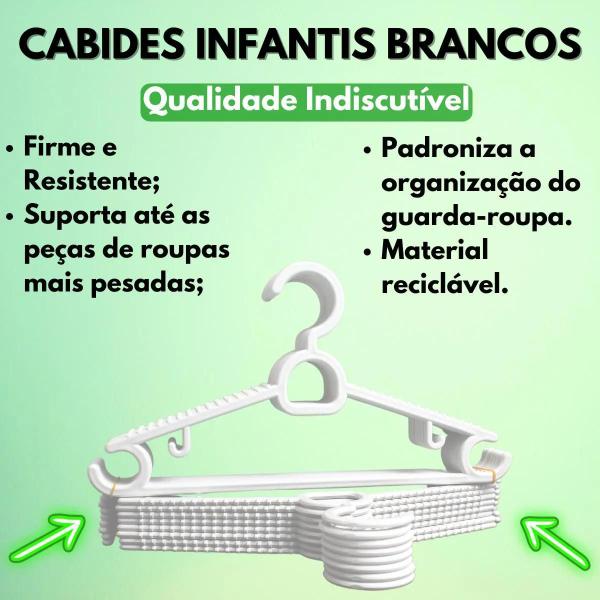 Imagem de Cabide Infantil Titureiro De Luxo Executivo Reforçado Organizar Roupas Closet -ACRILICO