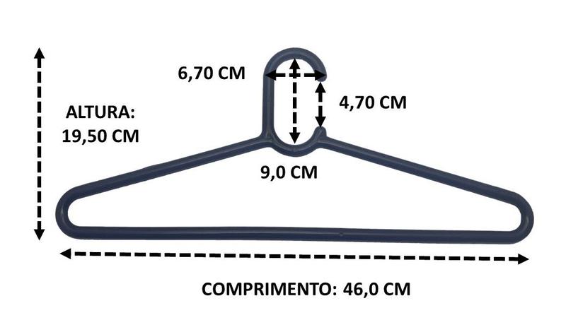 Imagem de Cabide malha roupas pesadas adulto - kit 5 unidades