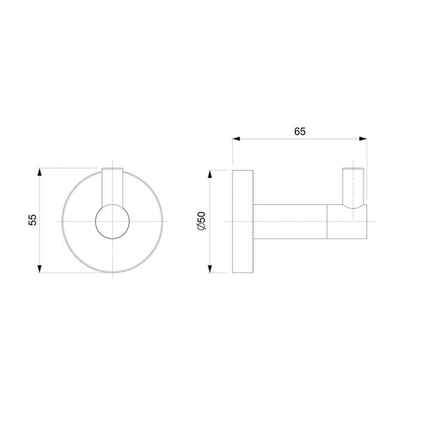 Imagem de Cabide New Linha City Banheiro Metal Preto Matte