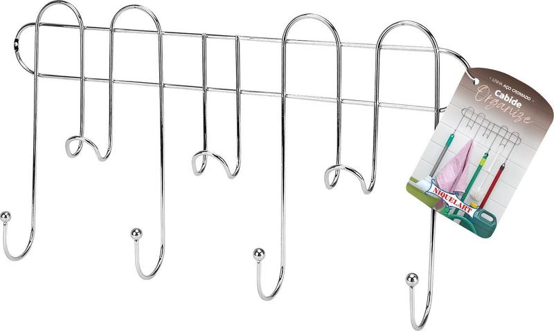 Cabide Organize Com 7 Ganchos Em Aço Cromado - Niquelart Imagem de Cabide Organize Com 7 Ganchos Em Aço Cromado