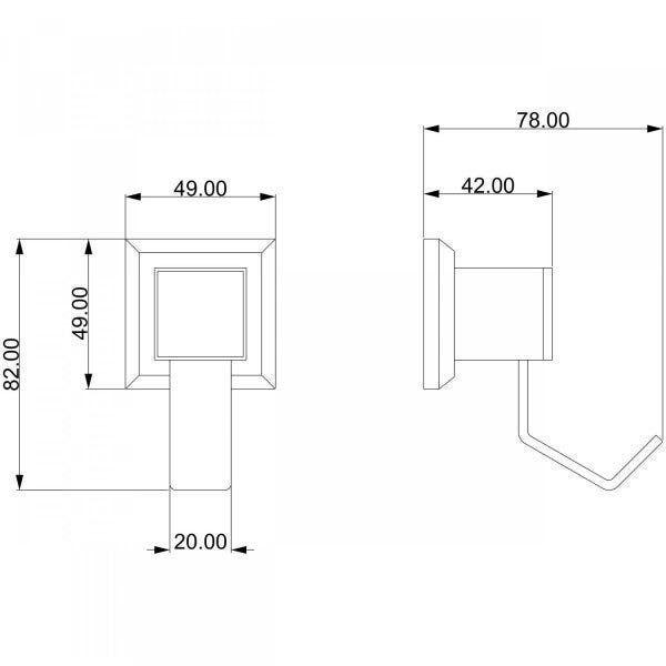 Imagem de Cabide para Banheiro Inox Lavabo Ducon Metais