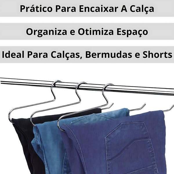 Cabide Para Calça/Secador/Varão 38Cm Cromado Arthi 12Un Imagem de Cabide Para Calça/Secador/Varão 38Cm Cromado Arthi 12Un