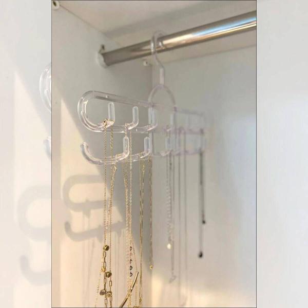 Imagem de Cabide para Cintos 13 Ganchos Suporte Organizador Múltiplo Closet Armário Cristal Cinquetti