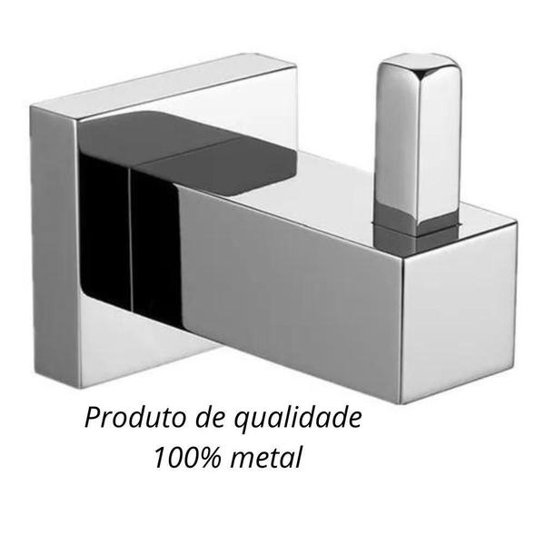 Imagem de Cabide Simples Porta Toalhas Gancho Parede Aço Inox