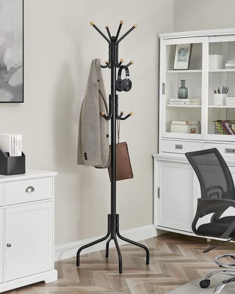 Imagem de Cabide SONGMICS Freestanding Metal com 12 ganchos preto