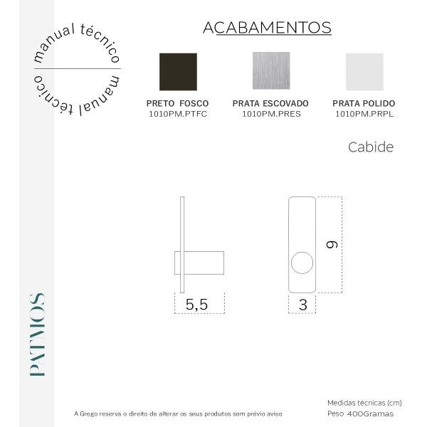 Imagem de Cabide Suporte Barra Modelo Patmos Aço Inox Alto Brilho Grego Metal