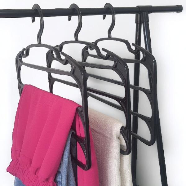 Cabide Triplo organizador Para Roupa/Calça/Bermuda 37x32 cm - Paramount 3 Imagem de Cabide Triplo organizador Para Roupa/Calça/Bermuda 37x32 cm