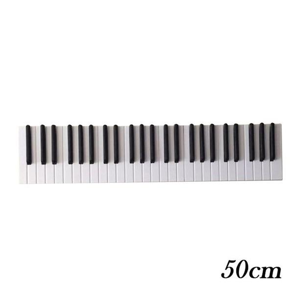 Imagem de Cabide Wokex Wooden Piano Keys montado na parede, 50 cm com 9 ganchos