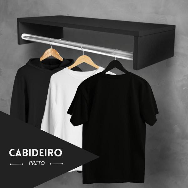 Imagem de Cabideiro Araras Roupas 50 cm Branco