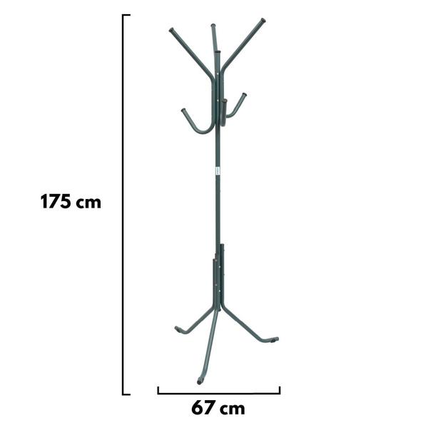 Imagem de Cabideiro De Chão Pintura Eletrostática Verde Safari