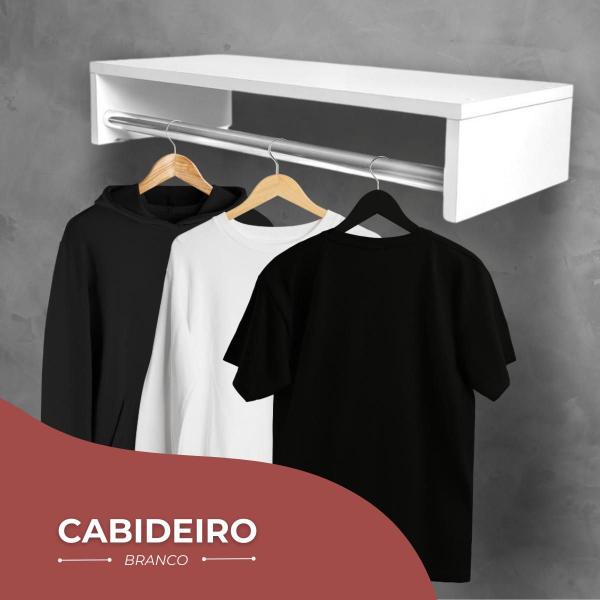 Imagem de Cabideiro De Parede Arara Para Roupa Decorativa Organizador