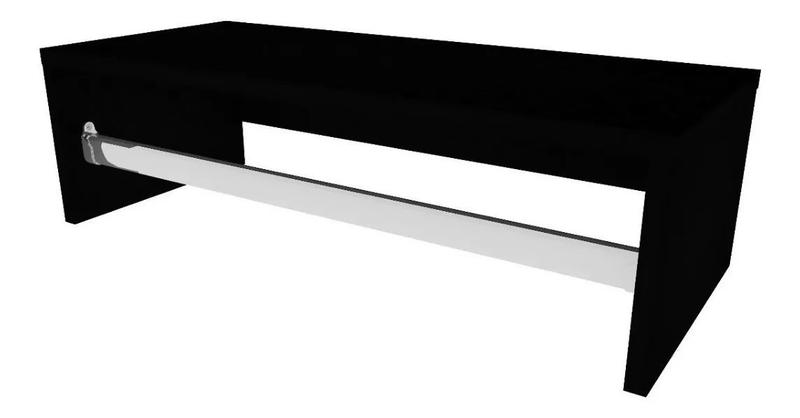 Cabideiro de Parede Preto Mdf - JWS360º Imagem de Cabideiro de Parede Preto Mdf