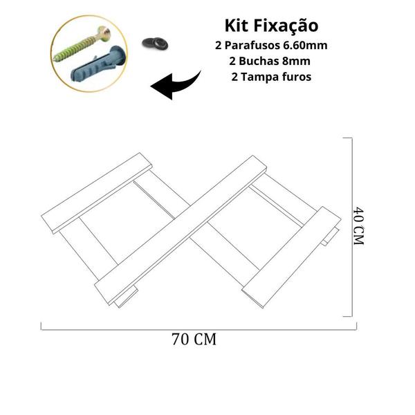 Imagem de Cabideiro De Parede Sanfona Preto Em Mdf F031