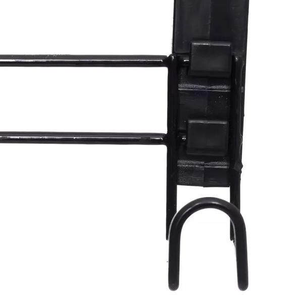 Cabideiro De Porta Com 4 Ganchos Super Resistente - Preto - Metaltru Imagem de Cabideiro De Porta Com 4 Ganchos Super Resistente - Preto