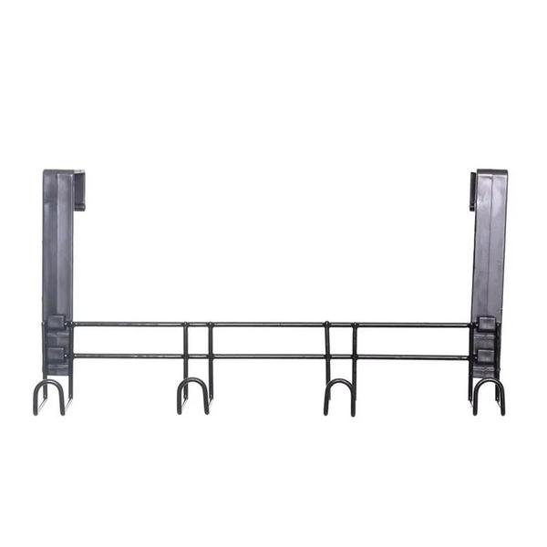 Cabideiro De Porta Com 4 Ganchos Super Resistente - Preto - Metaltru Imagem de Cabideiro De Porta Com 4 Ganchos Super Resistente - Preto