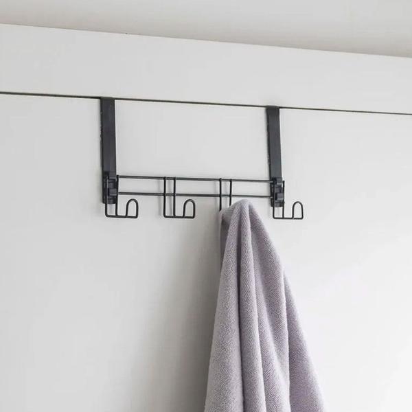 Cabideiro De Porta Com 4 Ganchos Super Resistente - Preto - Metaltru Imagem de Cabideiro De Porta Com 4 Ganchos Super Resistente - Preto