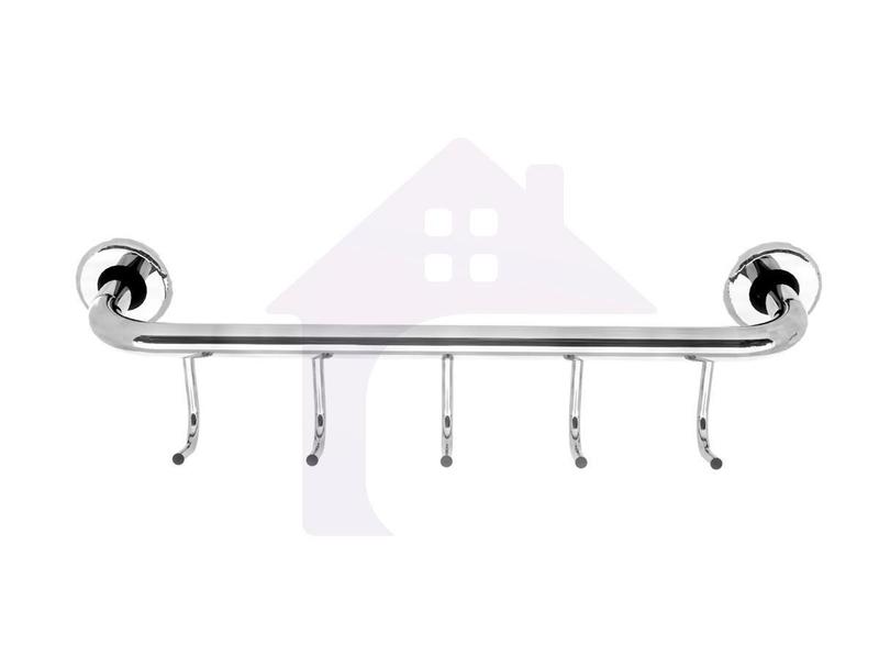Cabideiro Gancho Aço Inox 5 Ganchos Cabide Cod-135 - Minha Cazza Imagem de Cabideiro Gancho Aço Inox 5 Ganchos Cabide Cod-135