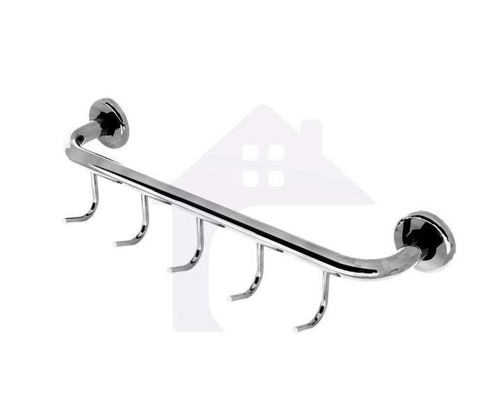 Cabideiro Gancho Aço Inox 5 Ganchos Cabide Cod-135 - Minha Cazza Imagem de Cabideiro Gancho Aço Inox 5 Ganchos Cabide Cod-135