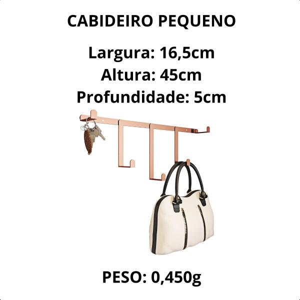 Imagem de Cabideiro Industrial Decorativo Bronze 45x16x5cm