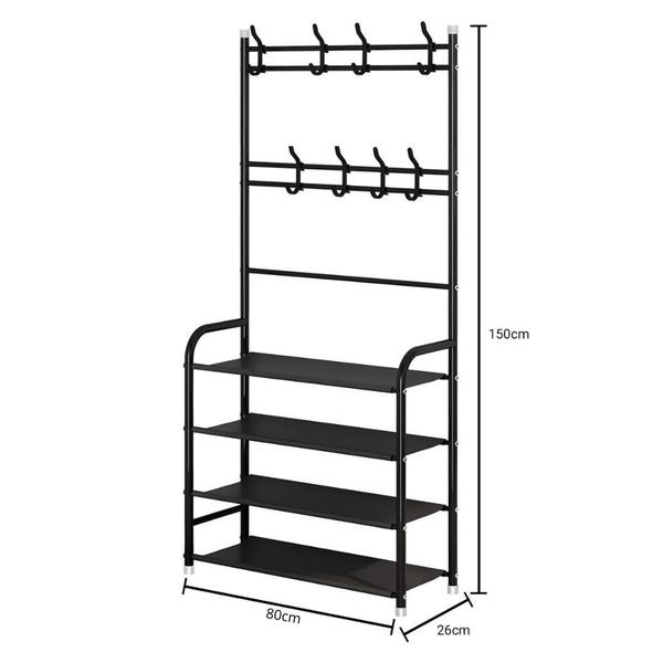 Imagem de Cabideiro Sapateira Metálica 4 Niveis Decoteam Deluxe Oferta 80x26x150cm