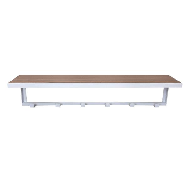 Imagem de Cabideiro Strassis Design SD-3505 Metal e MDF Cor: Branco