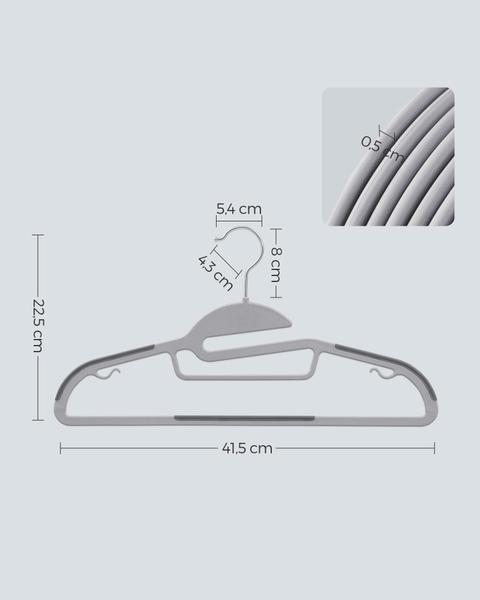 Imagem de Cabides de plástico pesado SONGMICS UCRP41G-50 x50