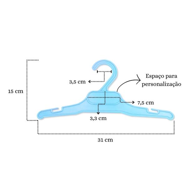 Imagem de Cabides Guarda Roupa Infantil Menino Organiza - 20 Unidades