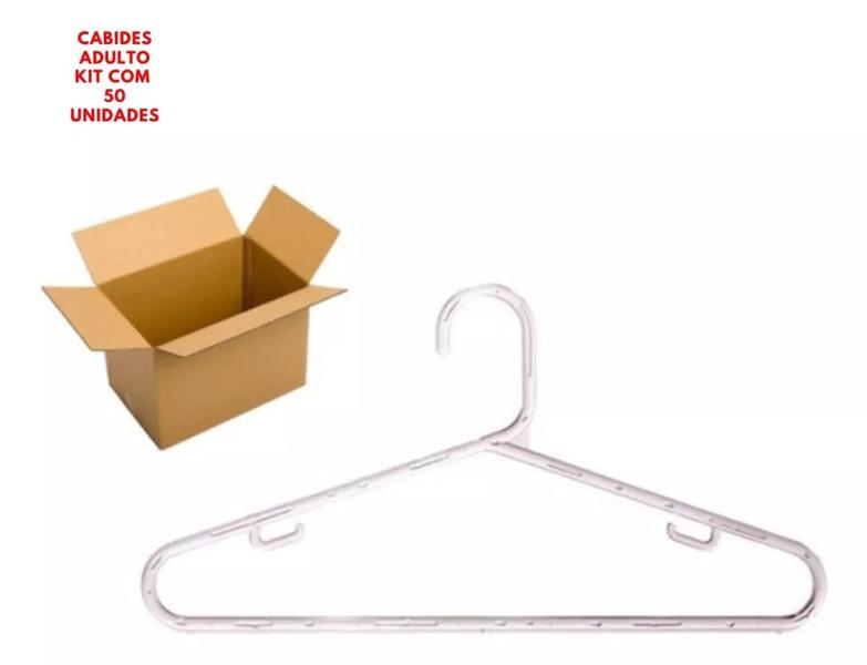 Imagem de Cabides Organizador Adulto Calça Roupa Atacado Kit 50x