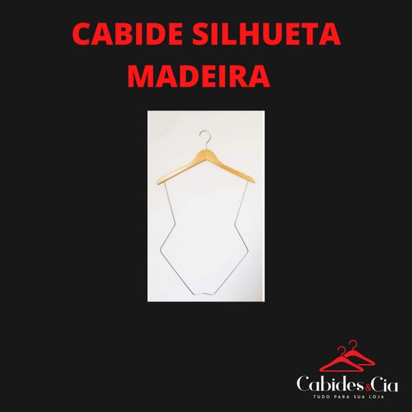 Imagem de Cabides Silhueta Adulto Madeira