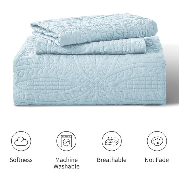 Imagem de Cabine Quilt Love's para cama queen-size e colchas Spa-Blue