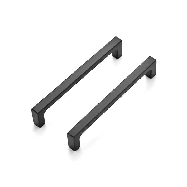 Imagem de Cabinet Pull Ravinte Matte Black, 12,7 cm, orifícios centrais, pacote com 35