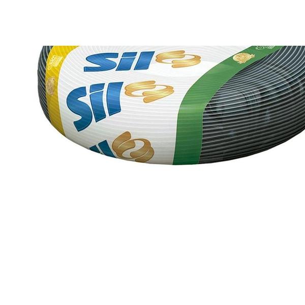 Cabinho Flexivel Sil 6,0Mm Preto Com 25M - SIL FIOS E CABOS Imagem de Cabinho Flexivel Sil 6,0Mm Preto Com 25M