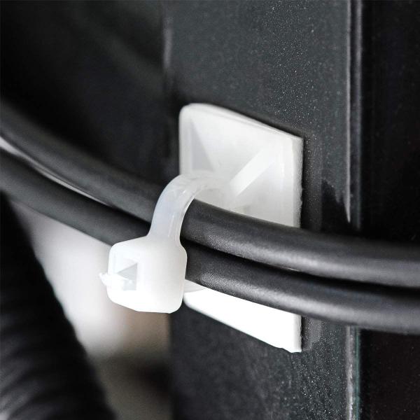 Imagem de Cable Zip Tie Suporta cola traseira XHF 3M, autoadesivo, 100 unidades