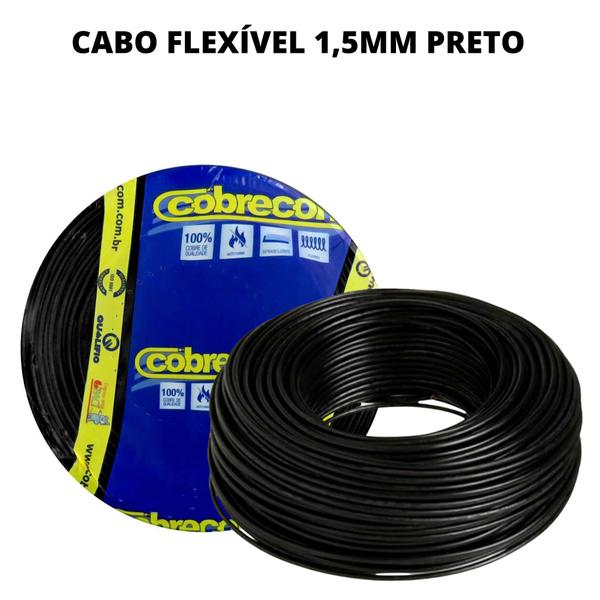 Imagem de Cabo 1,5mm De Energia Com Revestimento Em Pvc 95 Metros 