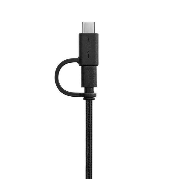 Imagem de Cabo 2 em 1 para Celular Micro USB e USB-C para USB - 1.5 Metro - Acabamento Premium Multilaser Pulse WI415