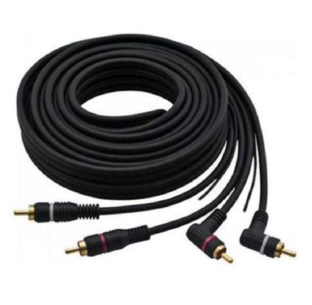 Imagem de Cabo 2 Rca +  2 Rca  C/  Fio Terra Duplo Gold 90 Graus - 5m