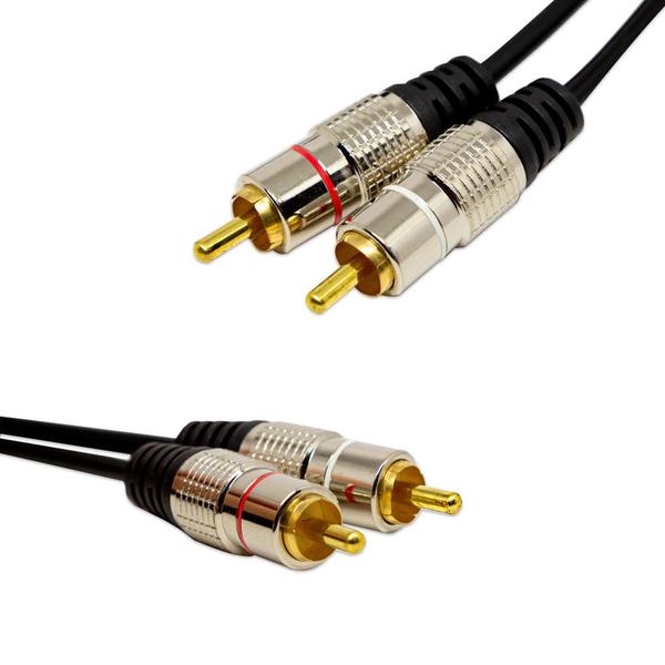 Imagem de Cabo 2 RCA Macho x 2 RCA Macho Profissional 2,0 Metros