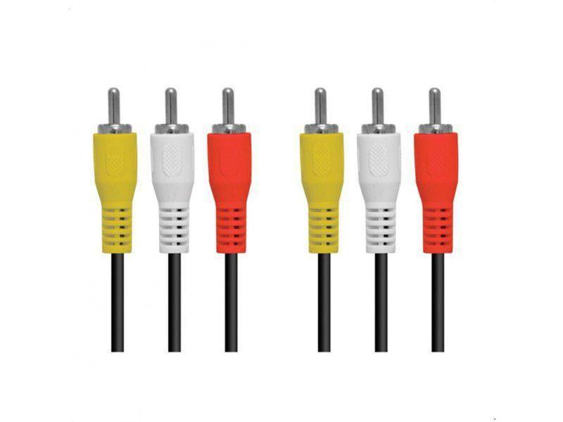 Imagem de Cabo 3 rca x 3 rca para audio e video 1.5 metros - 3rca-15 - Coral Informática