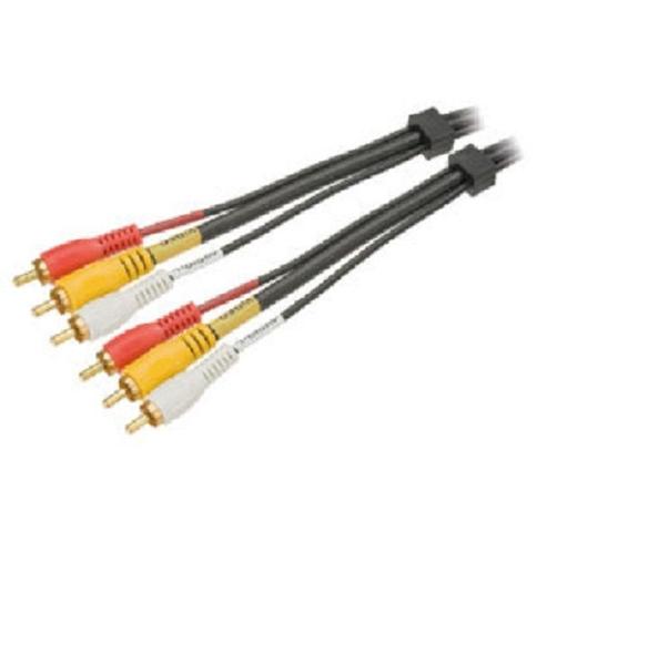 Imagem de Cabo 3rca + 3rca Gold Com Coaxial - 5m