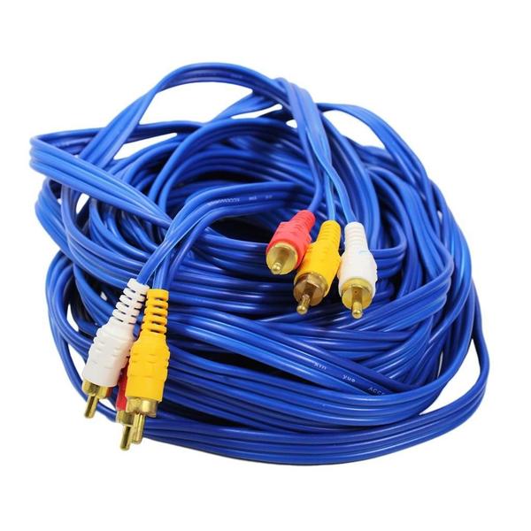 Imagem de Cabo 3Rca X 3Rca Conector Dourado 3M Vídeo Som Tv Conversor