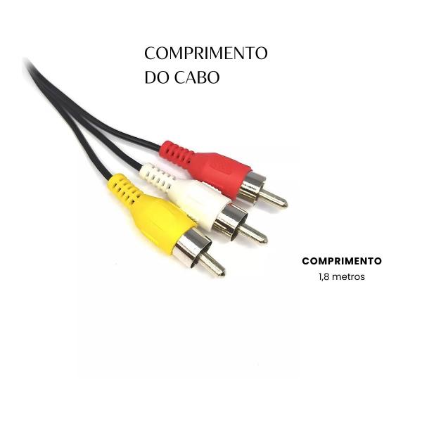 Imagem de Cabo 3X3RCA Audio Video Conector Niquel Granel 1,80M VGA  